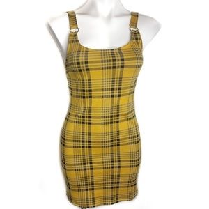 Forever 21 yellow dress with black strips.